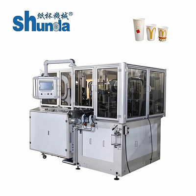 50ML Coffee Fully Automatic Paper Cup Making Machine With Metal Steel Table