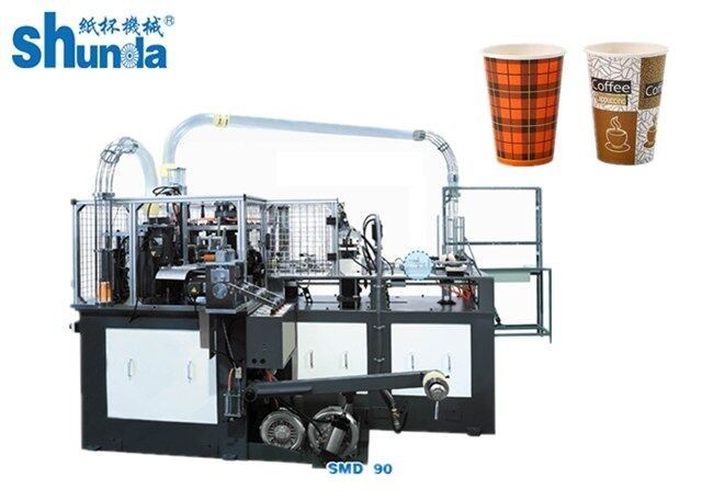 Automatic Paper Tea Cup Making Machine 11 KW With Three Phase four wire disposable cup machine
